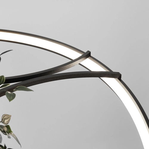 Moderní černý LED lustr RIO BIO 110 do obýváku a jídelny hliník Thoro