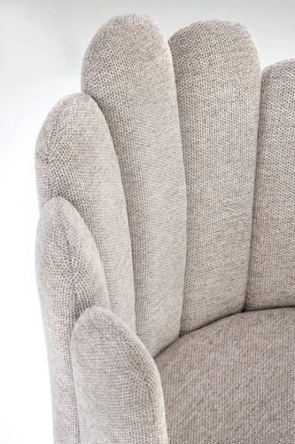 Čalouněná židle Mindi béžová do jídelny a obýváku moderní na černých nohách