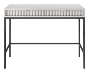 Šedý moderní toaletní stolek s drážkováním a zásuvkami 104 cm Intesi
