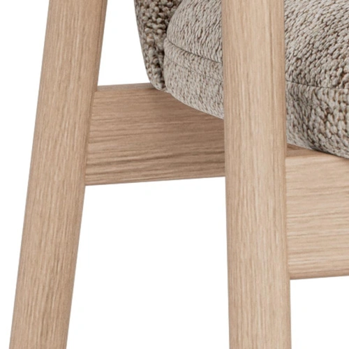 Židle Leo Actona béžová bouclé bělený dub jídelní židle