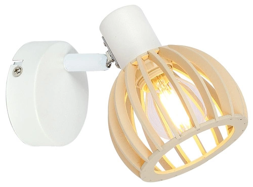 Nástěnná lampa Atarri 1x25W E14 bílá+dřevo