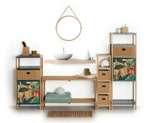 Bambusová krabice do regálu Kali 31x31 moderní úložný box Kallax přírodní 5five