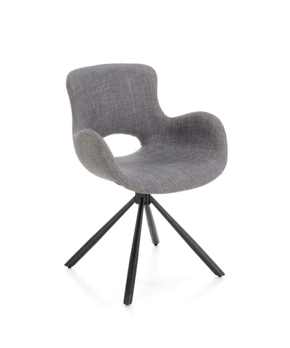 Čalouněná jídelní židle Louna Intesi šedá s područkami moderní