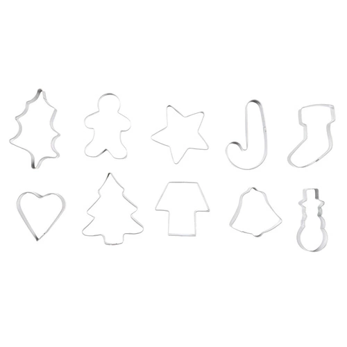 Sada Intesi kovových vánočních vykrajovátek v krabičce na pečení a zdobení