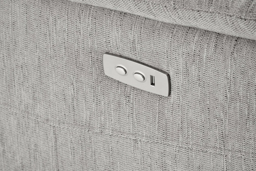 Relaxační křeslo Tiala s podnožkou šedé do obýváku elektricky polohovatelné USB Intesi