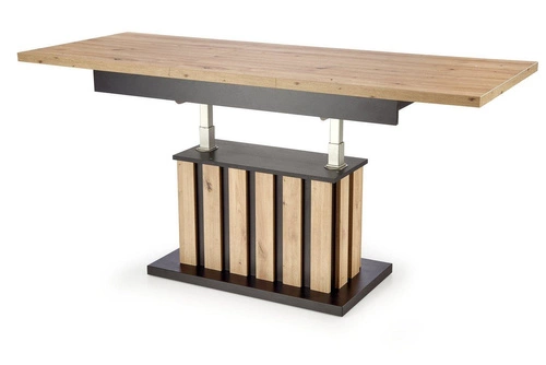 Konferenční stůl Lamis loft dub artisan černý s nastavitelnou výškou do obýváku 130 cm Intesi