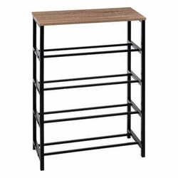 Botník Aliaj 5five simply smart loftový se 4 policemi přírodní a černý do předsíně