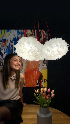 Závěsné svítidlo koule Veli Mini bílá moderní LED do obýváku a jídelny SLAMP