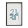 Černý závěsný fotorámeček 21x30 moderní Wood Slim MDF sklo