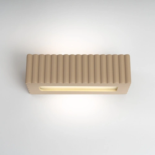 Nástěnné svítidlo RIGATA taupe moderní keramické do obývacího pokoje