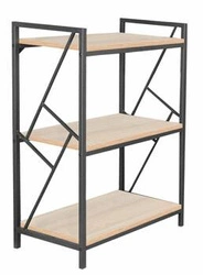 Industriální knihovna Orust přírodní dub 3 police do obýváku a kanceláře Intesi