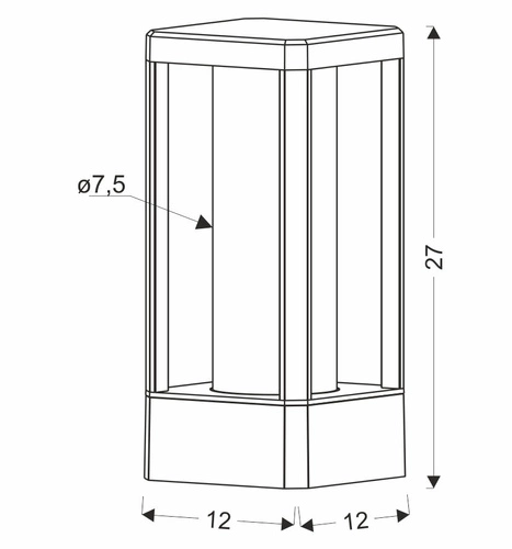 Moderní černé venkovní stojací svítidlo Cissus 27 cm IP54 na zahradu Candellux Lighting