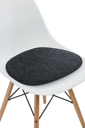 Filcový sedák na židli Intesi Side Chair tmavě šedý do jídelny 36x41
