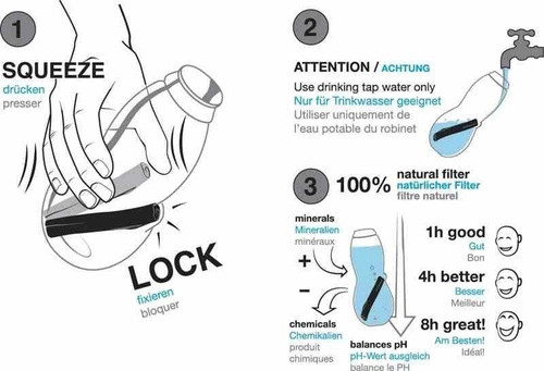 EAU GOOD láhev na vodu červená BB