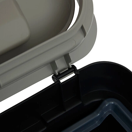 Třídicí odpadkový koš 36L Slow černý šedý plastový do kuchyně a kanceláře 5five