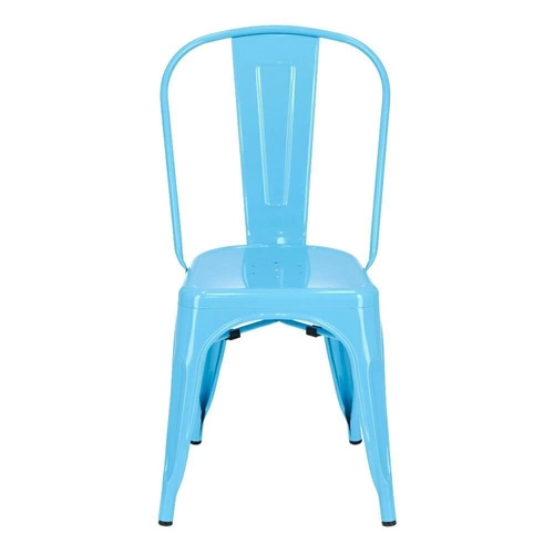 Kovová jídelní židle Paris modrá ve stylu Tolix do kuchyně a jídelny industriální D2.DESIGN