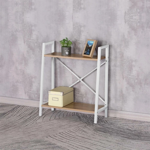 Kovová police Cilyan S bílá na knihy a dekorace do obýváku ve skandinávském stylu 60 cm