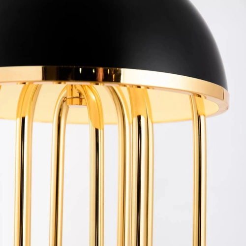 Moderní černo-zlatá stolní lampa Dolce Vita z kovu do obýváku a ložnice Step into Design