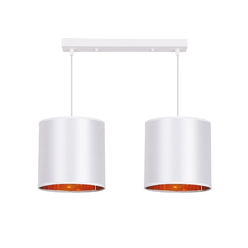 Závěsná lampa Atlanta bílá 2x40W E27 stínidlo bílé