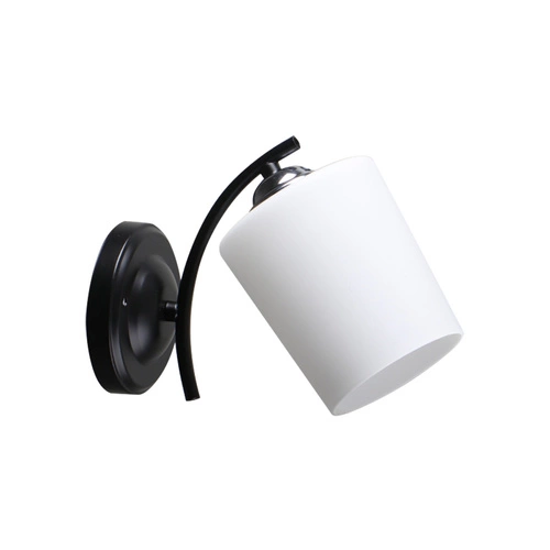 Nástěnné svítidlo Esnyr lampa chrom+černá 1x40 E27 difuzor bílý
