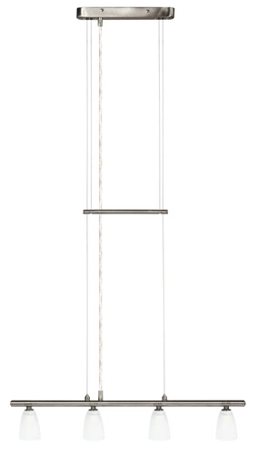 Závěsné svítidlo Parma moderní 4bodové matný nikl do obýváku a jídelny s nastavitelnou výškou