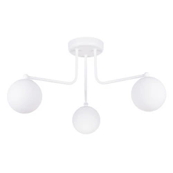 Stropní lustr ASTRAL 3 bílá koule minimalistický do obýváku a ložnice 62 cm