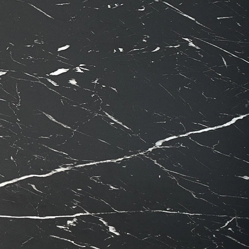 Rozkládací kulatý jídelní stůl Tiano černý mramor moderní do jídelny a obýváku 120-160 cm