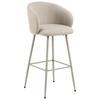 Barová židle s opěradlem Eleanor béžová čalouněná do kuchyně a k ostrůvku skandinávský styl Actona