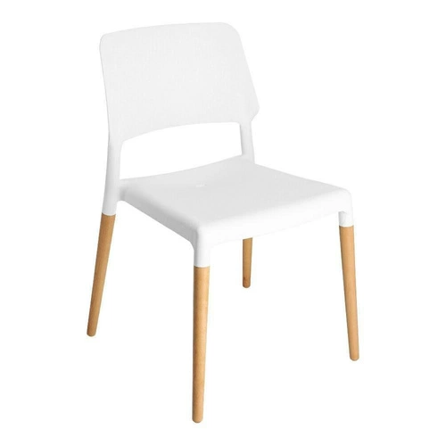 Jídelní židle Cole inspirovaná Ecco bílá skandinávská stohovatelná snadné čištění