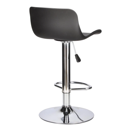 Barová židle s opěrkou Inge černá otočná výškově nastavitelná moderní do kuchyně a k ostrůvku Intesi