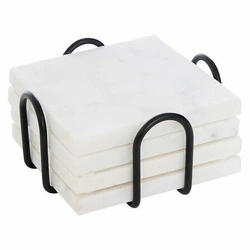 5five simply smart mramorové podložky pod hrnky bílý mramor dekorativní do kuchyně 4 ks