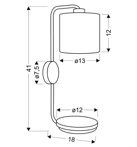 Nástěnné svítidlo Alpine moderní černé kovové do ložnice a obývacího pokoje E14 41 cm