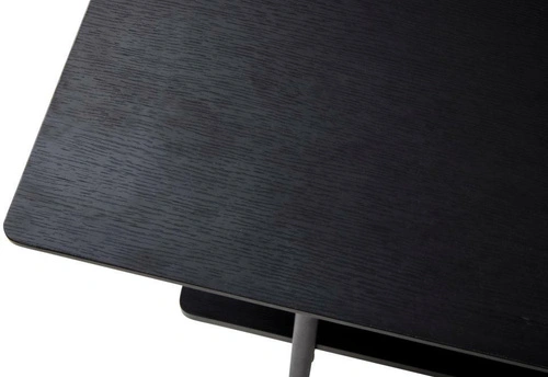 Konferenční stolek Pensacola obdélníkový černý dub s policí do obývacího pokoje