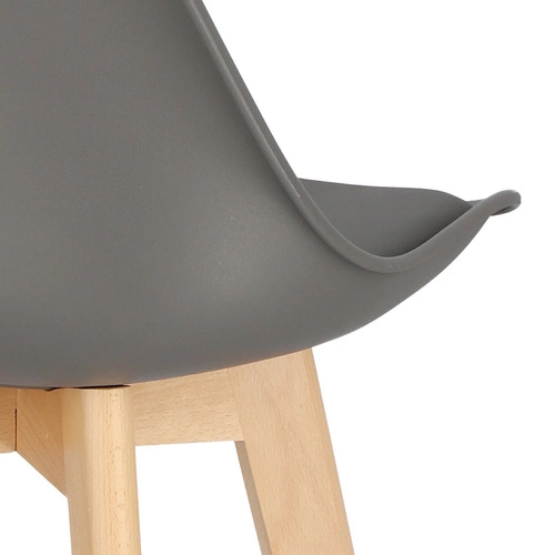 Barová židle s opěrkou Norden šedá 75 cm moderní k kuchyňskému ostrůvku