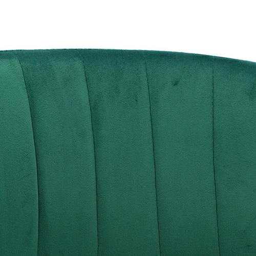 Jídelní židle Margo Intesi zelená čalouněná sametová glamour s područkami na zlatých nohách