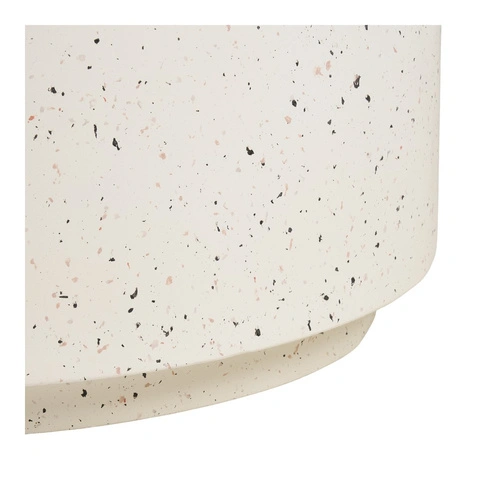 Konferenční stolek Bonn kulatý 70 cm béžový terrazzo moderní do obýváku