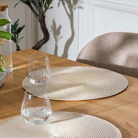 Béžová kulatá prostírka pod talíř 38 cm do jídelny 5five simply smart