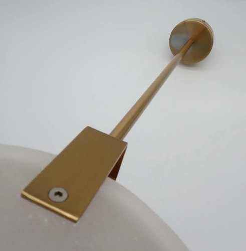 Závěsné svítidlo MARBLE 30 cm LED z mramoru a mosazi nad jídelní stůl moderní do obýváku