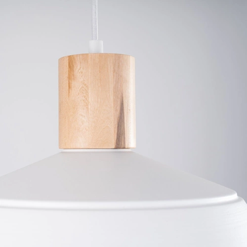 Závěsné svítidlo FANO bílá skandinávská do obýváku a jídelny ocel 34 cm SOLLUX LIGHTING