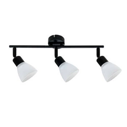 Stropní svítidlo Costa strip 3x40W E14 černé stínítko bílé