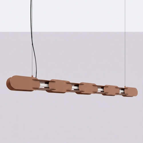 Závěsné LED svítidlo CHAIN mocca nad kuchyňský ostrůvek moderní 158 cm