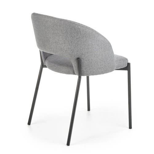 Čalouněná židle Humber šedá Intesi do jídelny a obýváku moderní na černých nohách