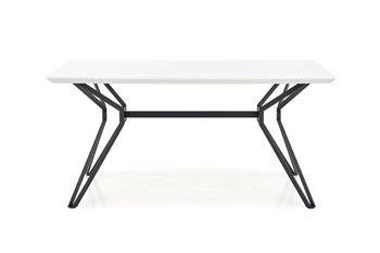 Rozkládací jídelní stůl Class moderní bílý s černými nohami 160 cm Intesi