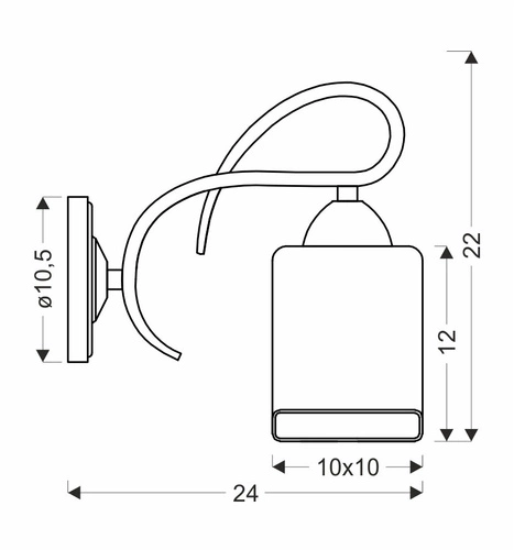 Nástěnné svítidlo Italo moderní stříbrné skleněné do ložnice a obýváku CANDELLUX