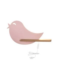 Nástěnné LED svítidlo Bird růžové, klasické dětské, dřevěné, 5W 4000K CANDELLUX