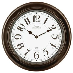 Nástěnné retro hodiny Moldi 40 cm hnědé do obýváku rustikální Atmosphera