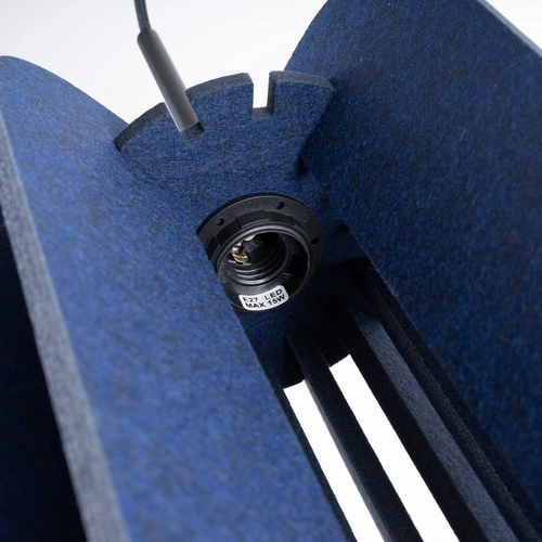 Závěsné svítidlo MULA 27 moderní modré do obýváku a kuchyně z filcu