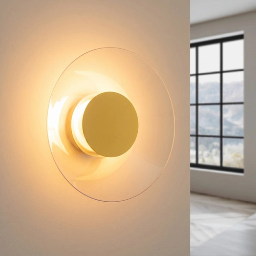 Nástěnné svítidlo ASTRO žluté LED moderní do obývacího pokoje 28 cm