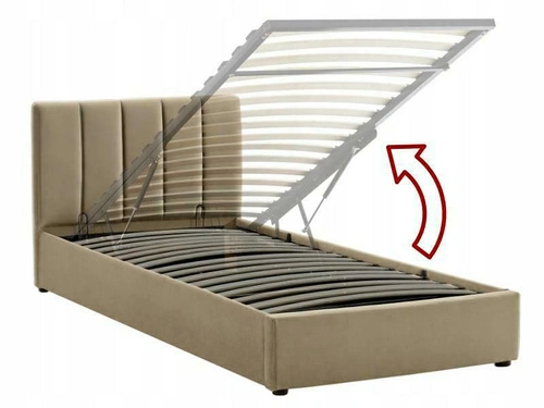 Čalouněná postel Lexington 90x200 béžová s úložným prostorem do ložnice