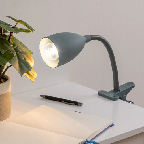 Stolní lampa Sily Atmosphera zelená s klipem a nastavitelným ramenem – moderní lampička na stůl